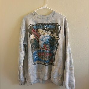 Ron Jon Surf Shop Oversized Sweatshirt | Tie Dye Multi Color Women’s Size Medium